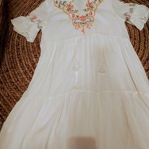White embroidered dress
